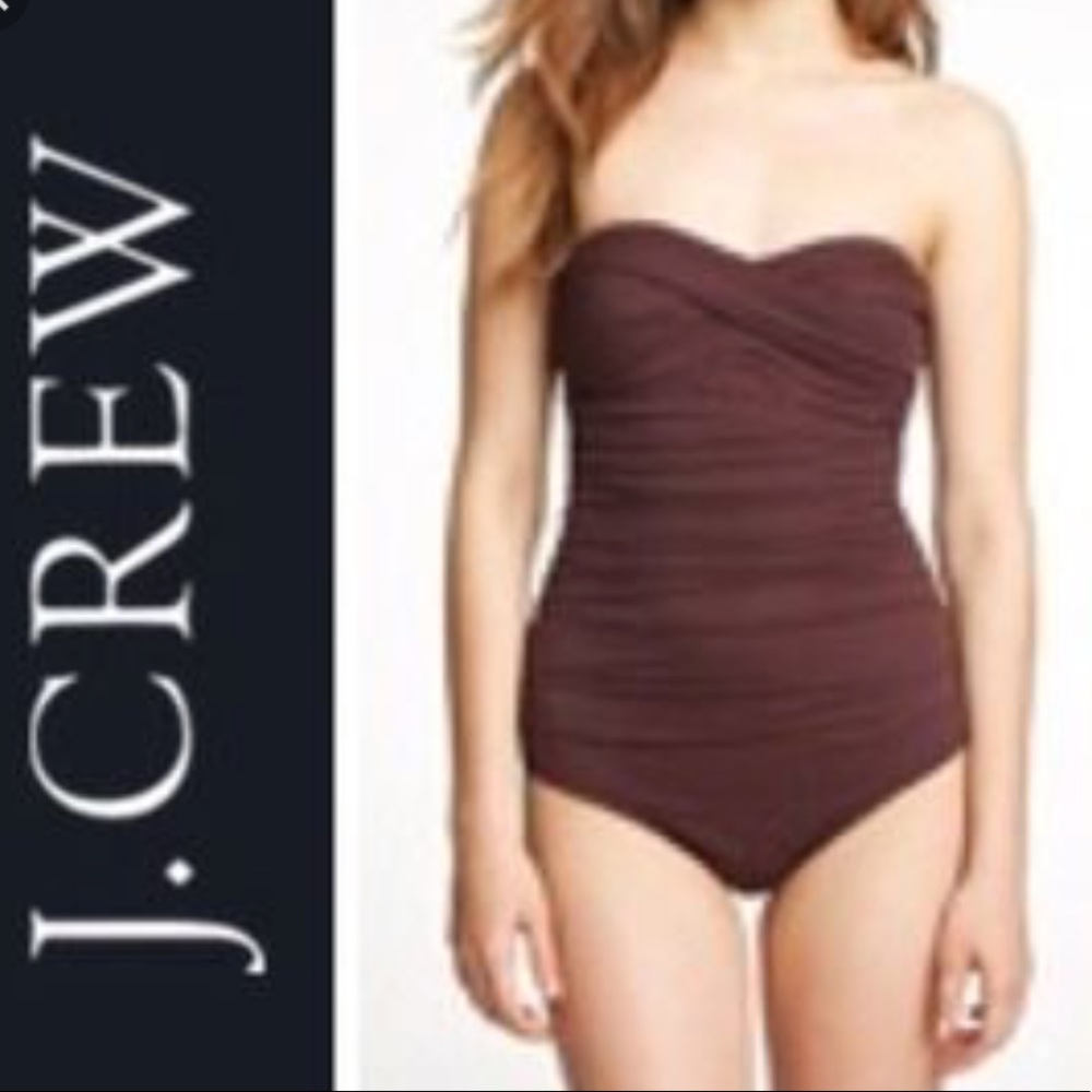 J. Crew Chocolate Tulle one piece